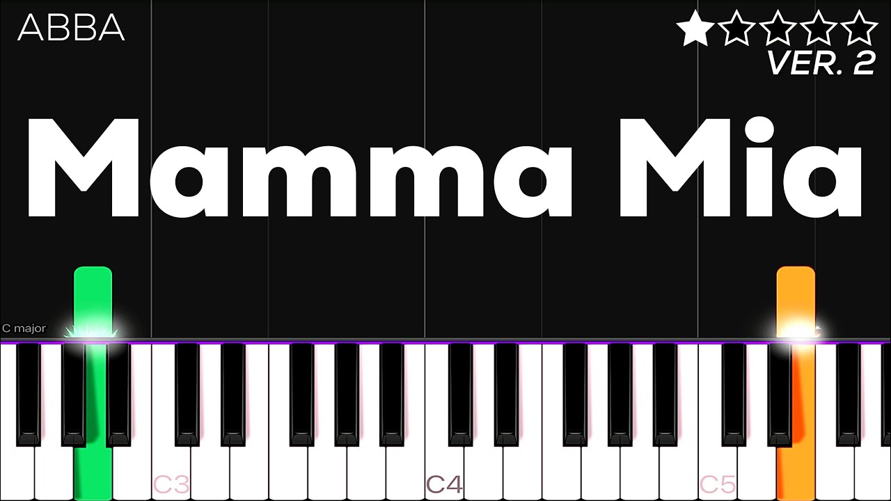 ABBA - Mamma Mia | EASY Piano Tutorial