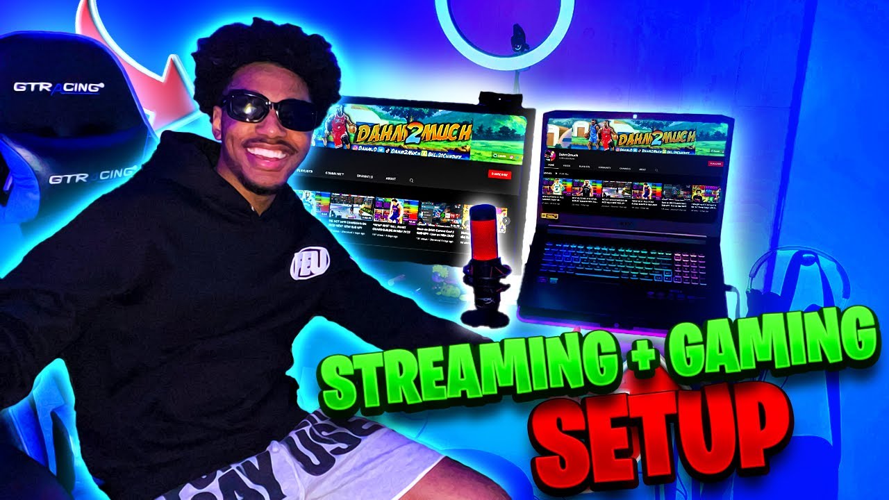@Dahm2much *Console* GAMING & STREAMING SETUP! 💻🎮 + ROOM TOUR 🔥🛌 (2022)