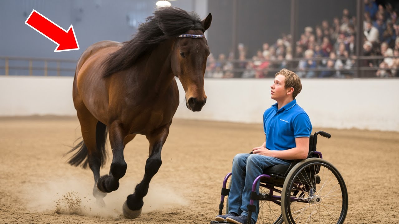 Gelähmter Teenager rollt in die Arena – was das wilde Pferd dann tat, rührte alle zu Tränen