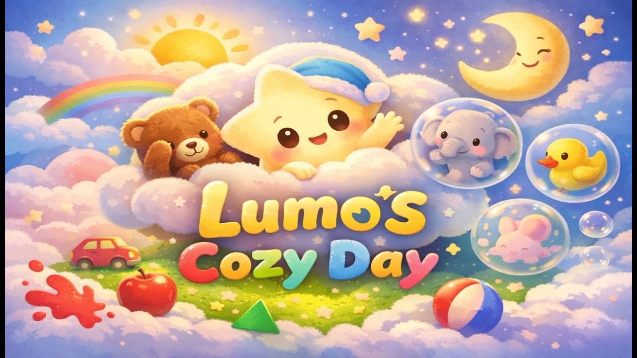 Lumo’s Cozy Day 🌟 | Calm Bedtime Story for Babies (1 Year Old) | Peek-a-Boo, Colors & Dreams