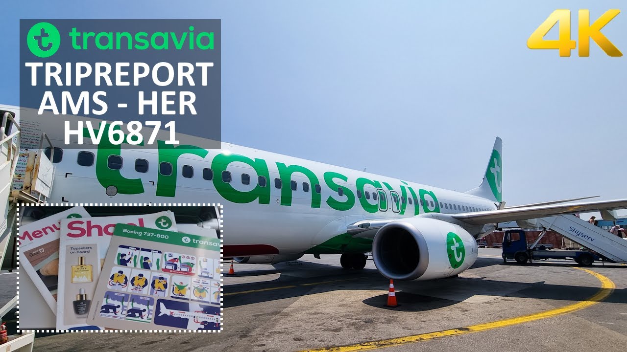 ✈ [4K] TRIPREPORT | Transavia | Boeing 737-800 | Amsterdam - Heraklion  | Economy class