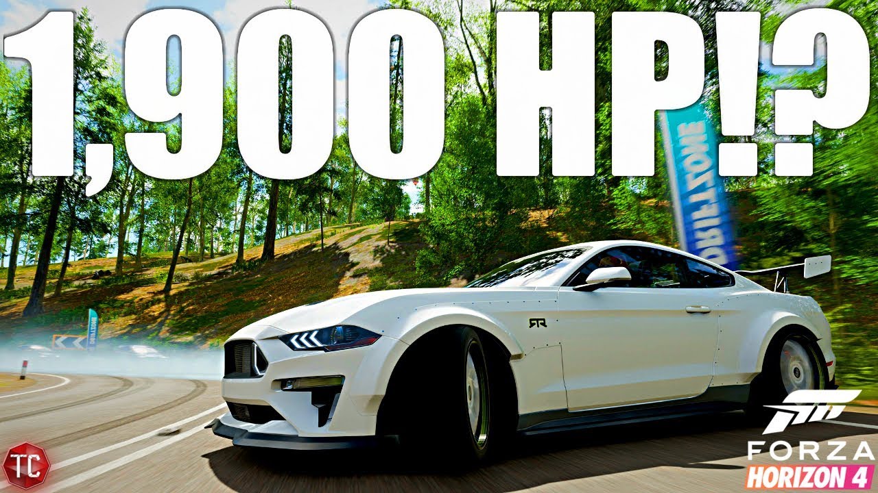 Forza Horizon 4: Almost 1,900 HP Mustang!? Mustang RTR Spec 5 Crazy Engine Swap, Drift Build