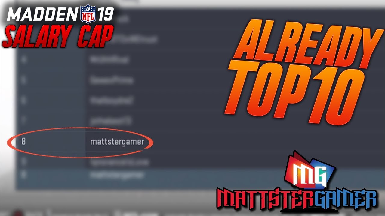 How to build a TOP 10 Salary Cap team in Madden 19