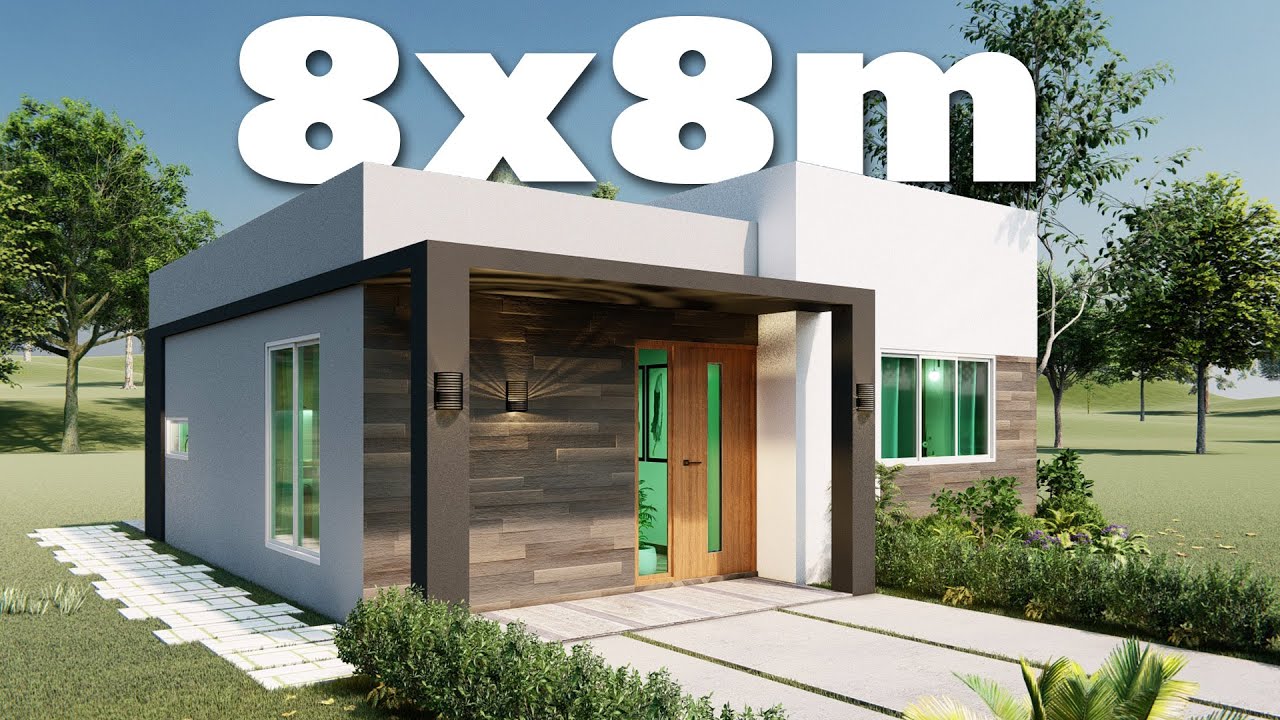 🏡 Дом 8x8 метров, план дома 8x8, милый дизайн домика 💕