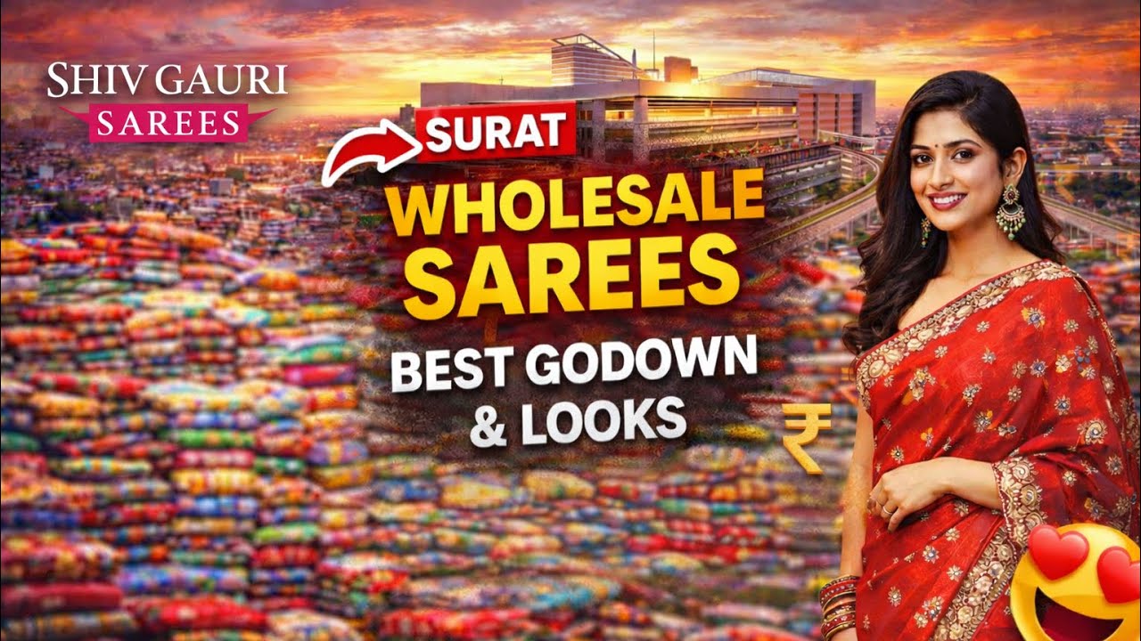 सूरत की सबसे सस्ती होलसेल साड़ियां | 2026 Latest Collection #shivgaurisarees 