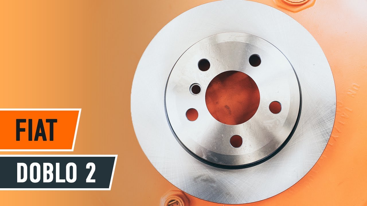 Wie FIAT DOBLO 2 Bremsscheiben vorne, Bremsbeläge vorne wechseln TUTORIAL | AUTODOC