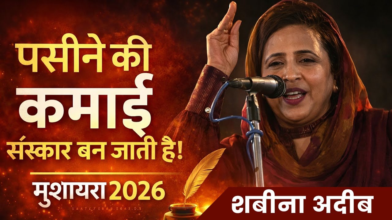 जो इज़्ज़त से कमाते हैं उनके बच्चे नहीं बिगड़ते! | शबीना अदीब | Mubarakpur Mushaira 2026