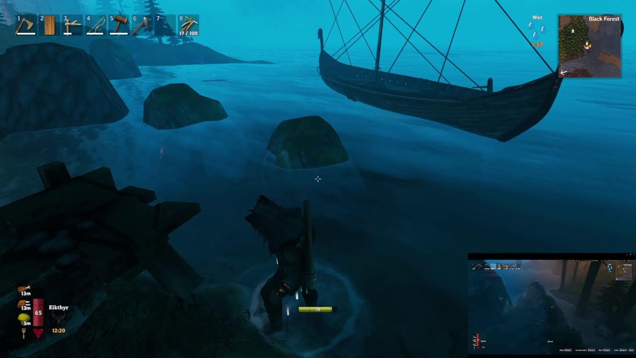 seconds boss down lets farm the swamp --- valheim