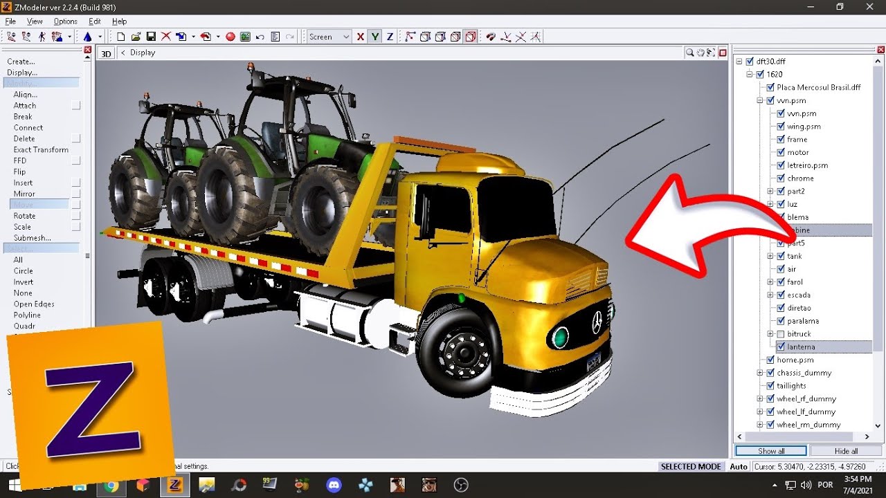 COMO EDITAR CAMINHÃO PELO ZMODELER Part2