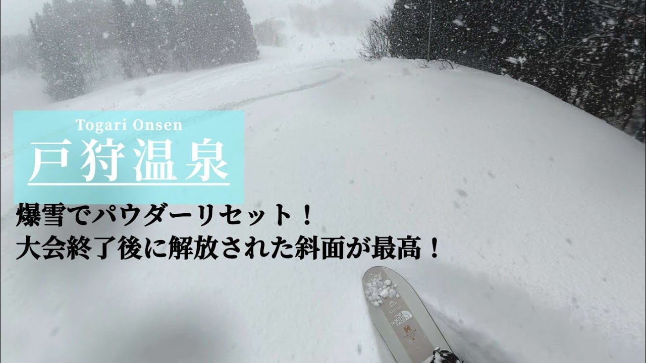 【戸狩温泉】爆雪のパウダーリセット!開放された斜面が最高すぎた!(2026.2.8 スノーボード4K)