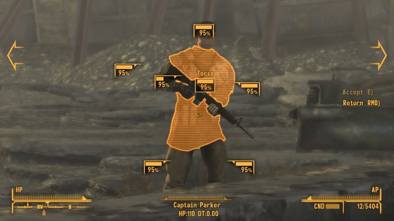 Fallout: New Vegas_ Try to help Captain Parker but he glitches out and the quest cannot be complete.