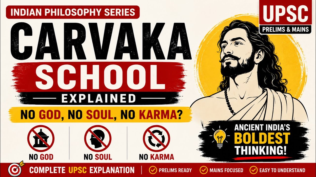 Carvaka School Explained: No God, No Soul, No Karma? | UPSC Indian Philosophy