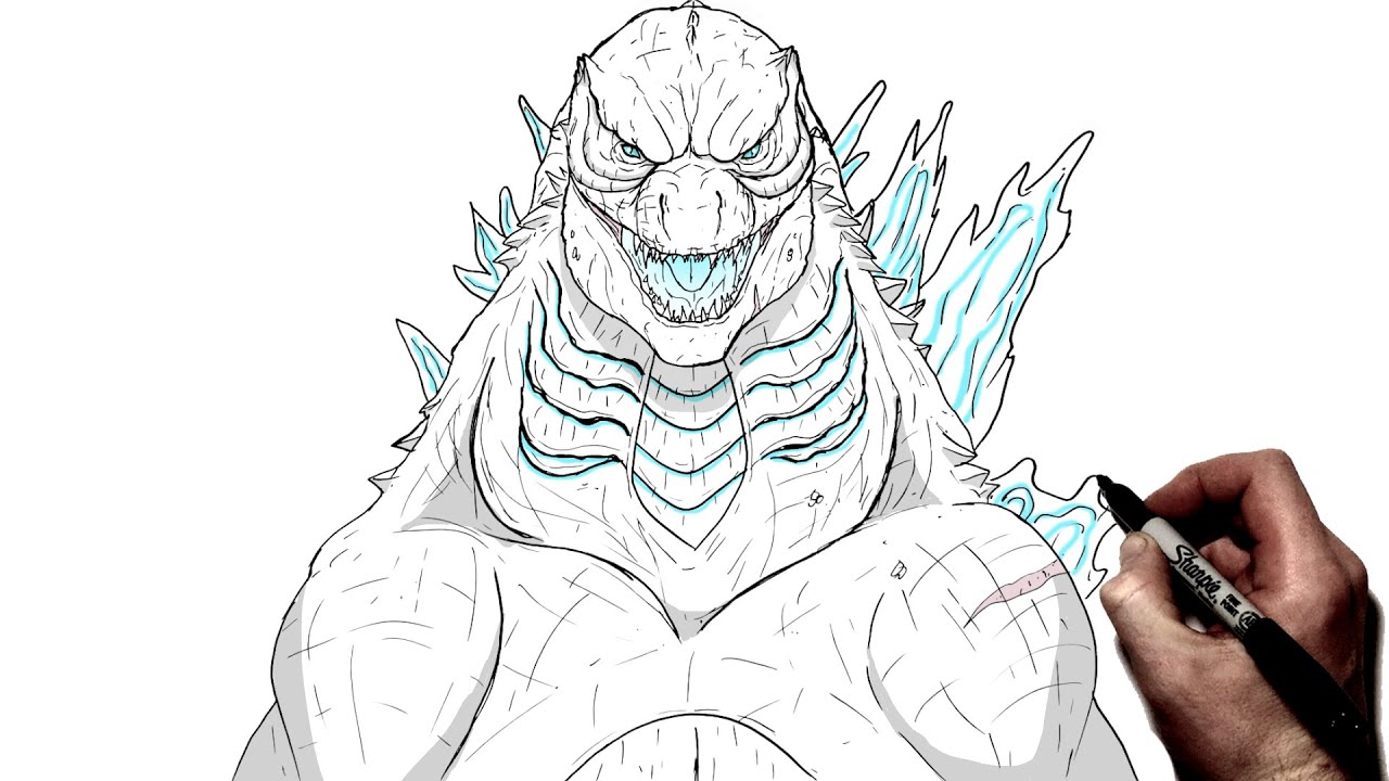 How To Draw Godzilla | Step By Step