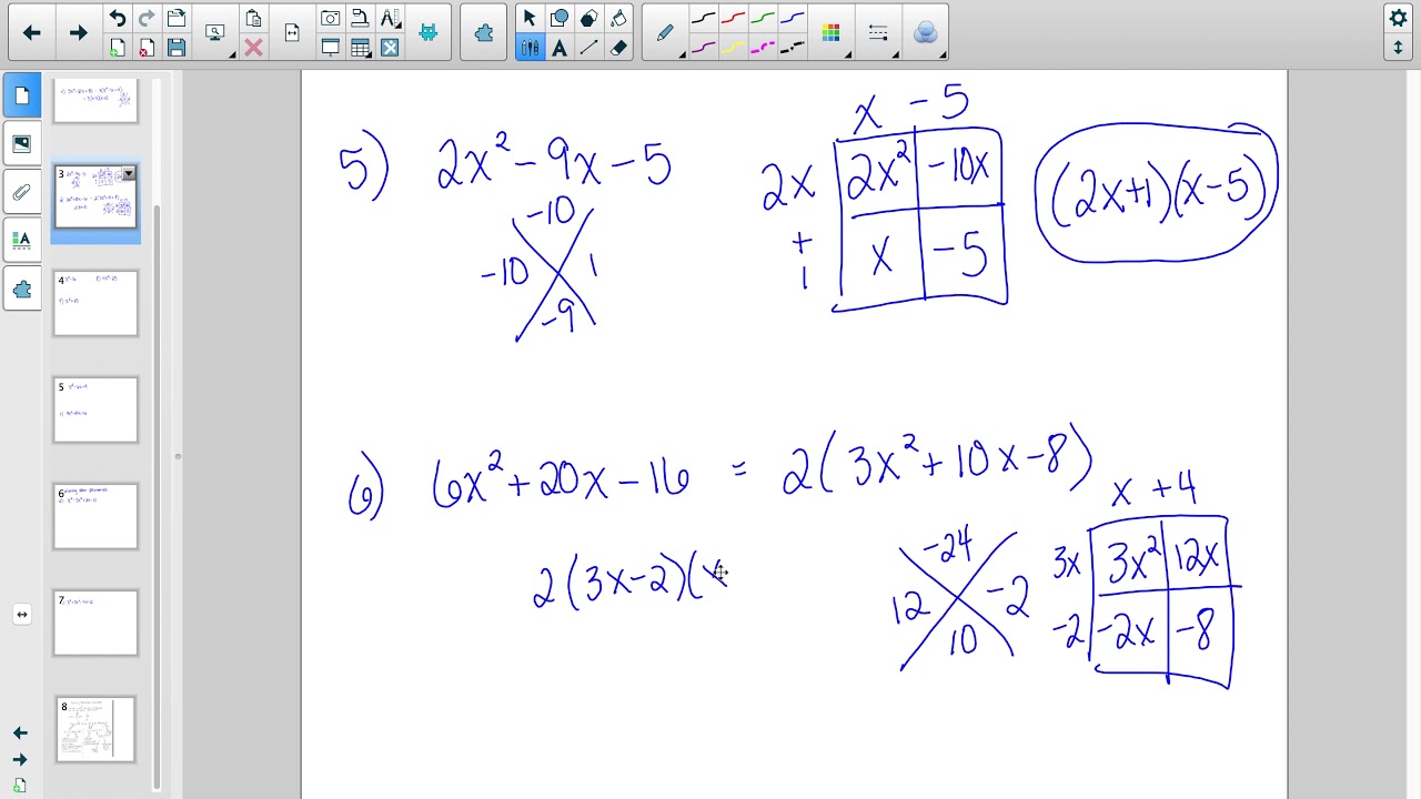 Factoring Quadratics