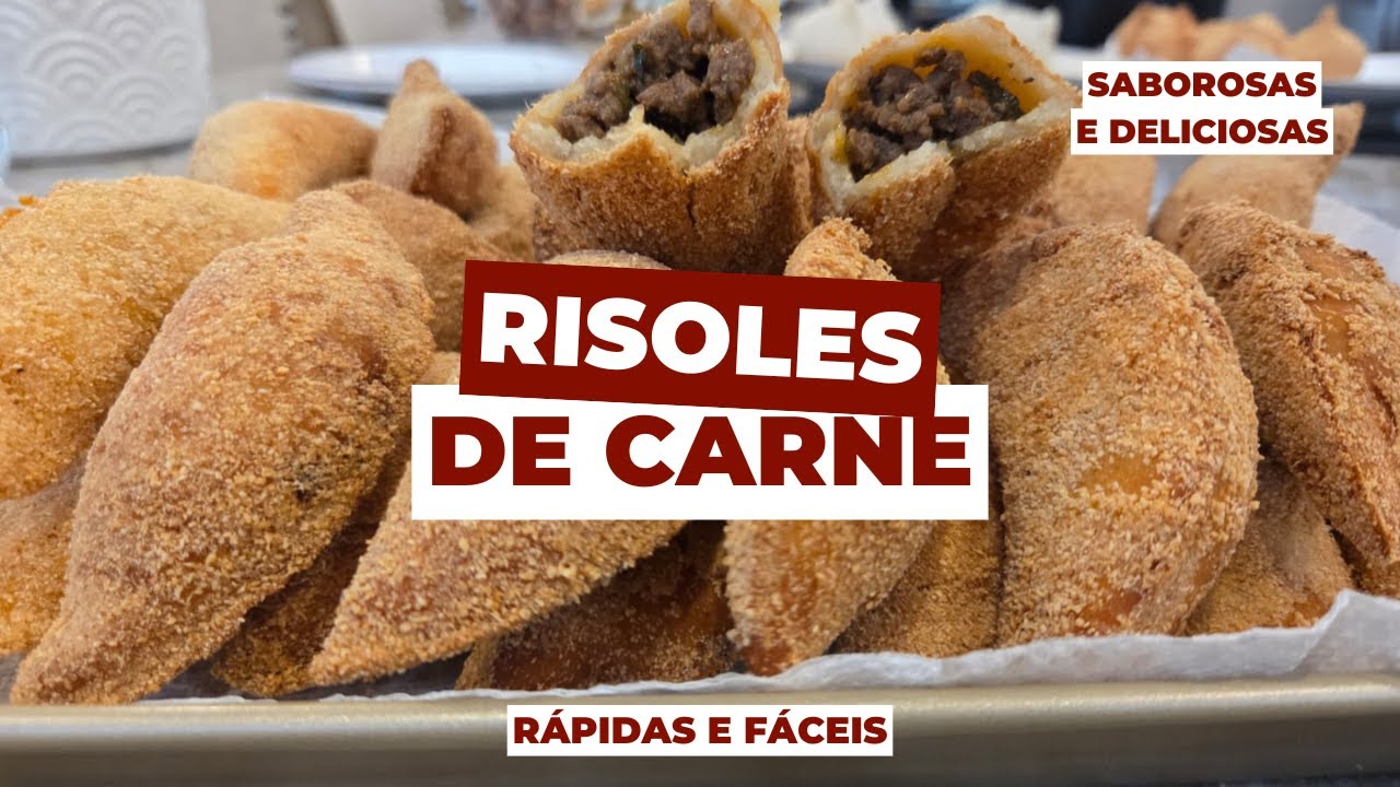 RISOLES DE CARNE MOÍDA - MASSA BASE - FÁCIL - DELICIOSA