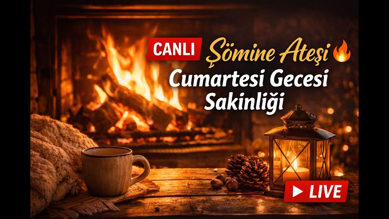 🟢 CANLI | Şömine Ateşi 🔥 | Gece Sakinliği