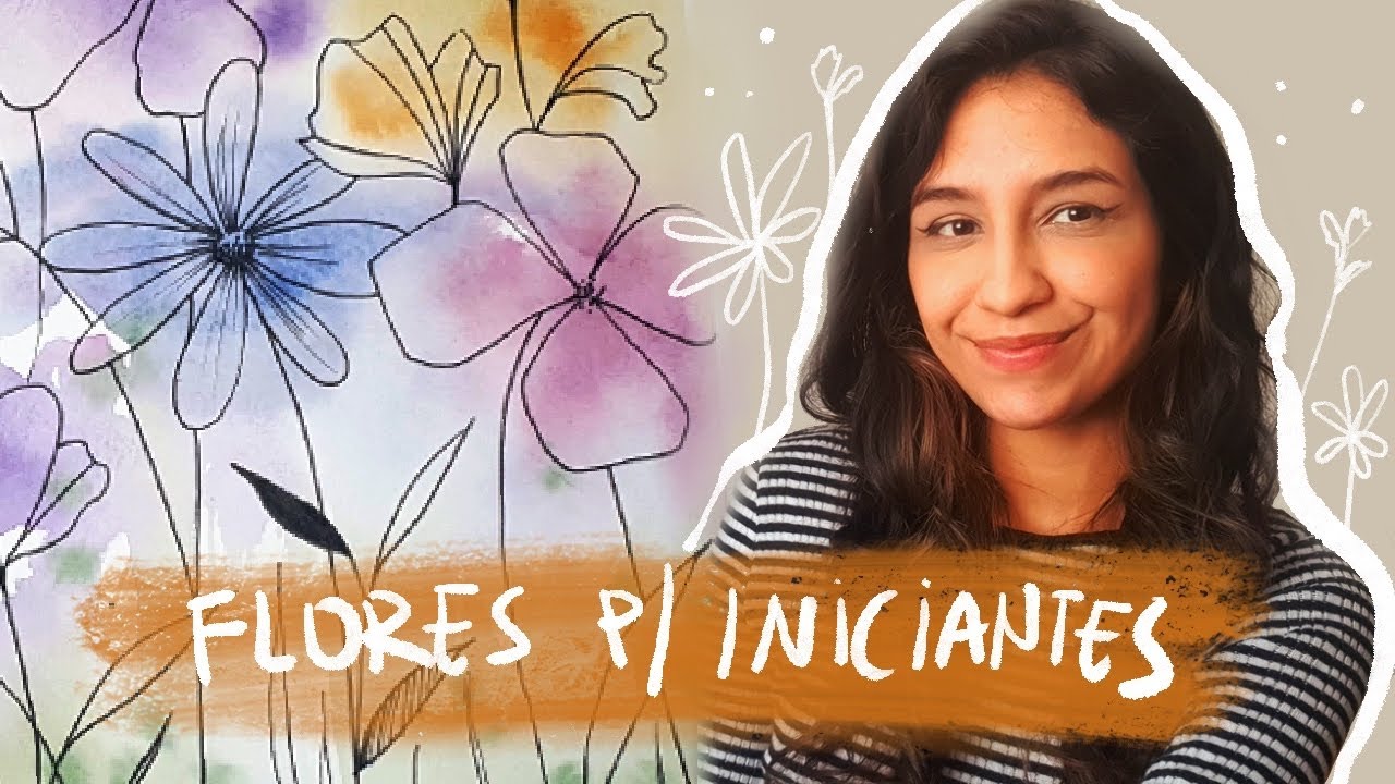 [TUTORIAL] FLORES com AQUARELA e NANQUIM - Lena Mao