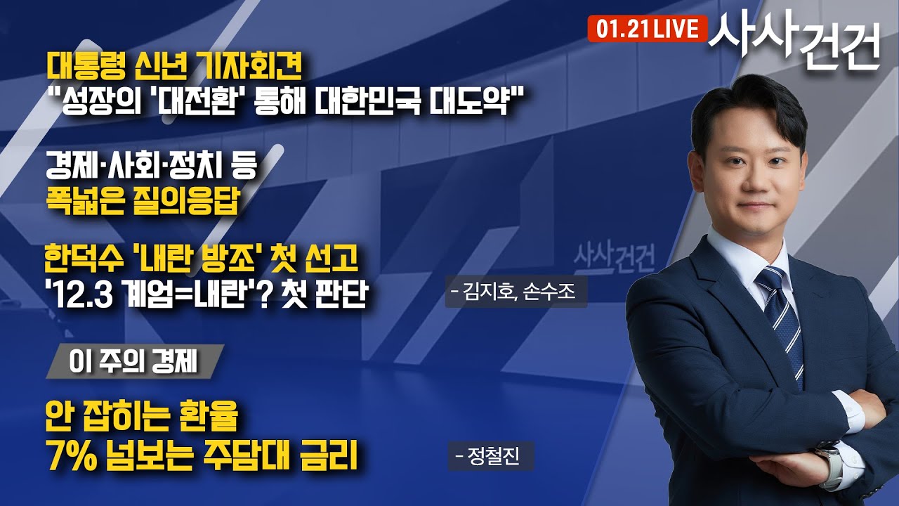 [사사건건] 대통령 신년 기자회견, 무슨 질문에 어떻게 답했나? (김지호, 손수조, 정철진)