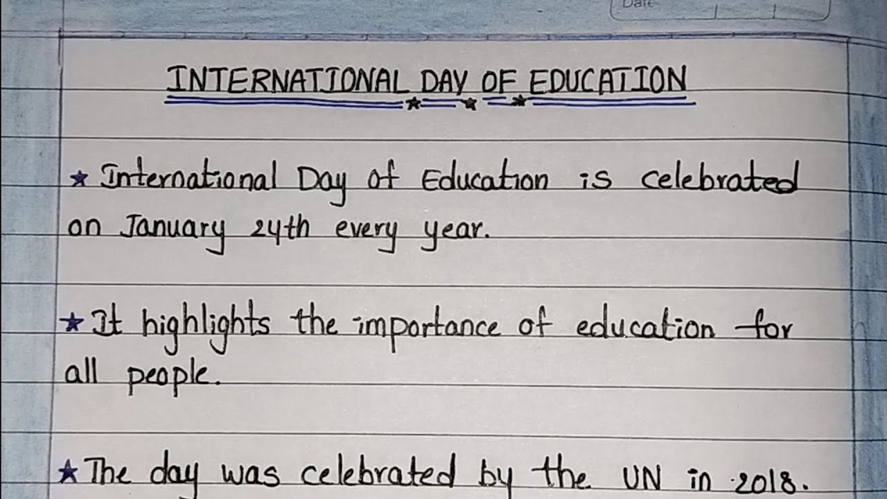 International Day Of Education Essay In English|10 Lines On International Day Of Education|Education
