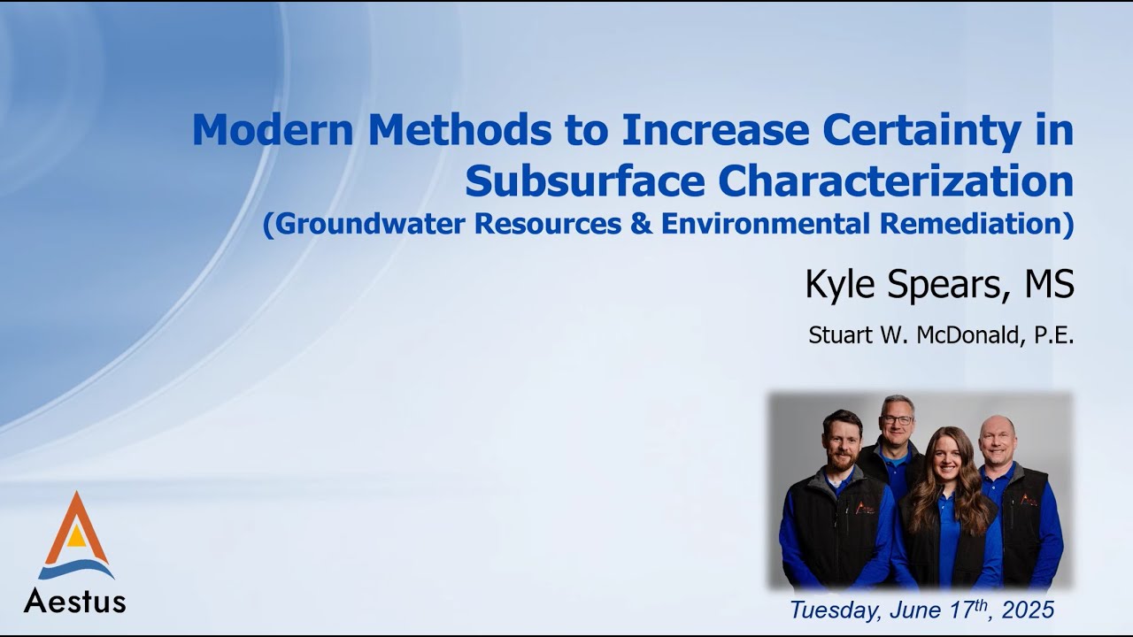 Modern Methods to Increase Certainty in Subsurface Characterization Groundwater Resources