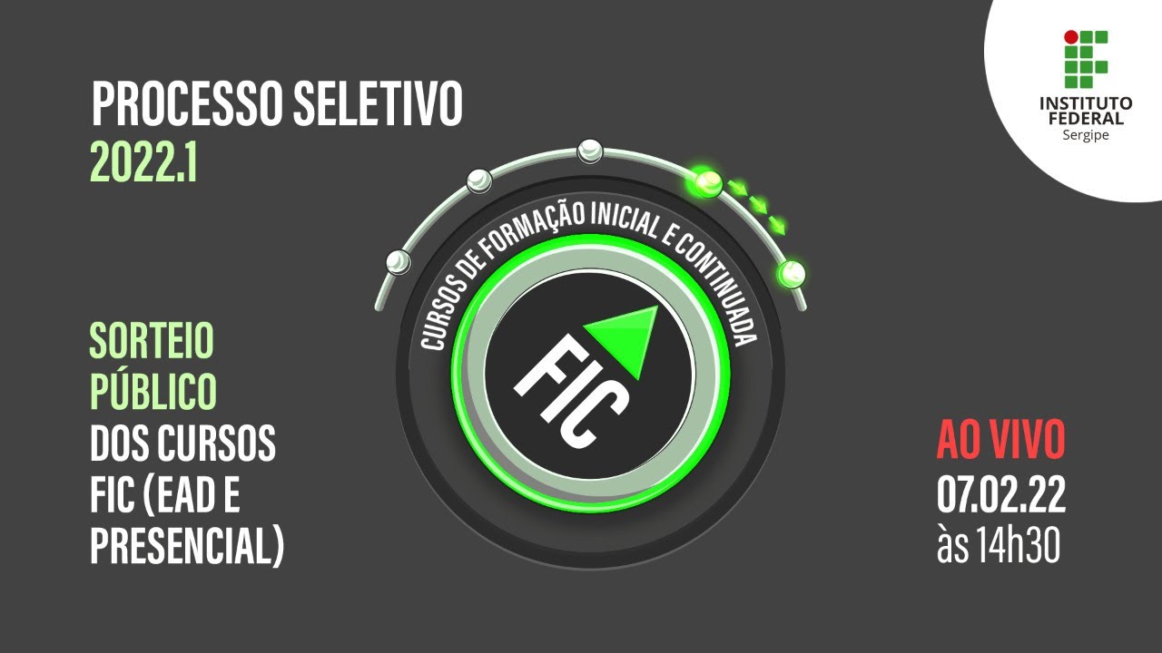 IFS - Sorteio Público – Cursos FIC 2022.1