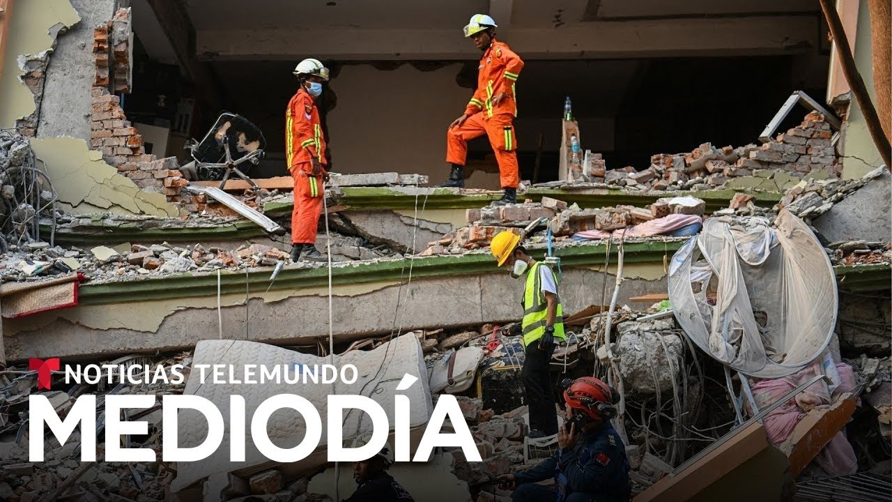 El tiempo se acaba para hallar sobrevivientes del terremoto en Myanmar | Noticias Telemundo