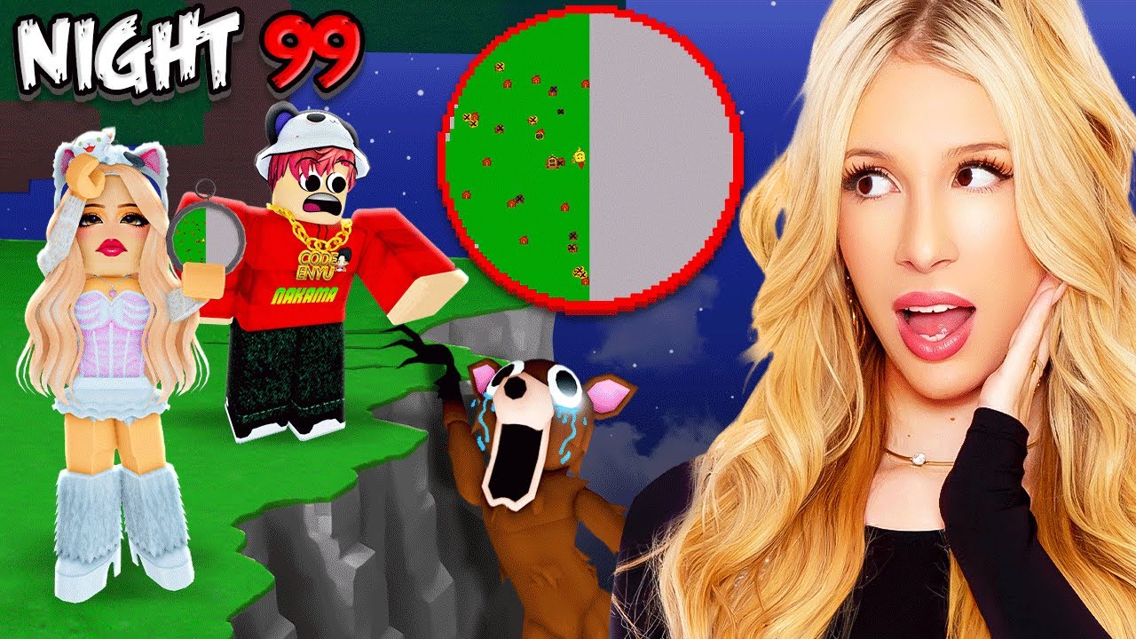 МЫ РАЗРЕЗАЛИ КАРТУ НАПОЛОВИНУ В 99 НОЧЯХ В ЛЕСУ НА ROBLOX... С @MeEnyu