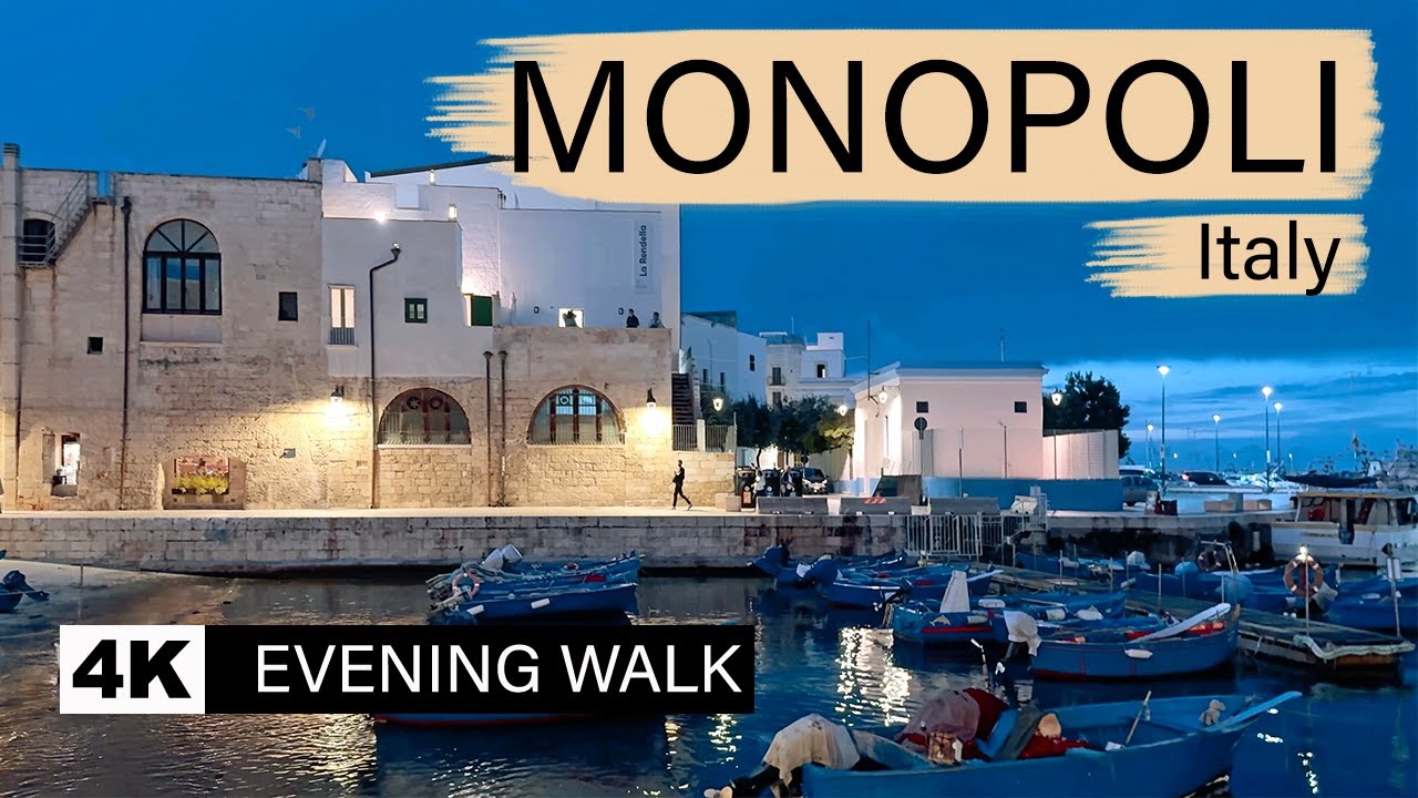 Evening Walk 4K 🇮🇹 MONOPOLI, Italy. September 2024 #travel #tourism #italy #walk #monopoli