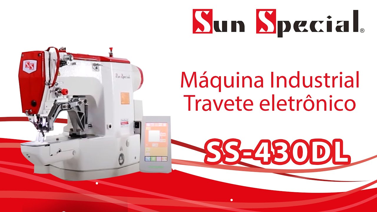TRAVETE ELETRÔNICO SS-430DL Sun Special - Máquina de Costura Industrial