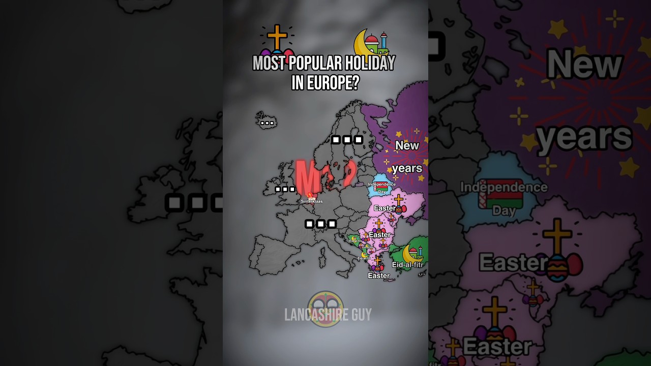 Most Popular Holiday In Europe? | #mapping #fyp #shorts #edit #europe #trustonallah