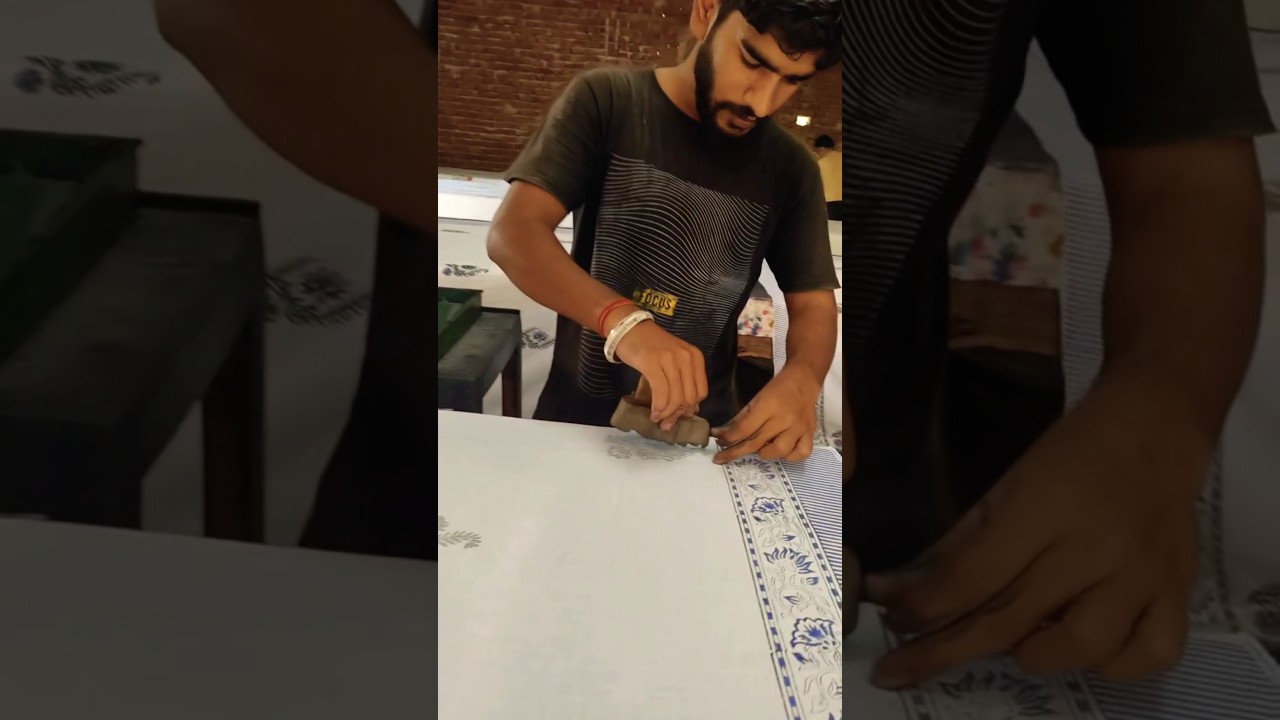 Colors of Tradition: Hand Block Printing Process #shorts #viral #handblock #art