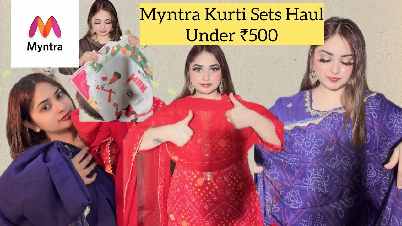 Myntra Festive Kurti Sets Haul | Review & Try On 