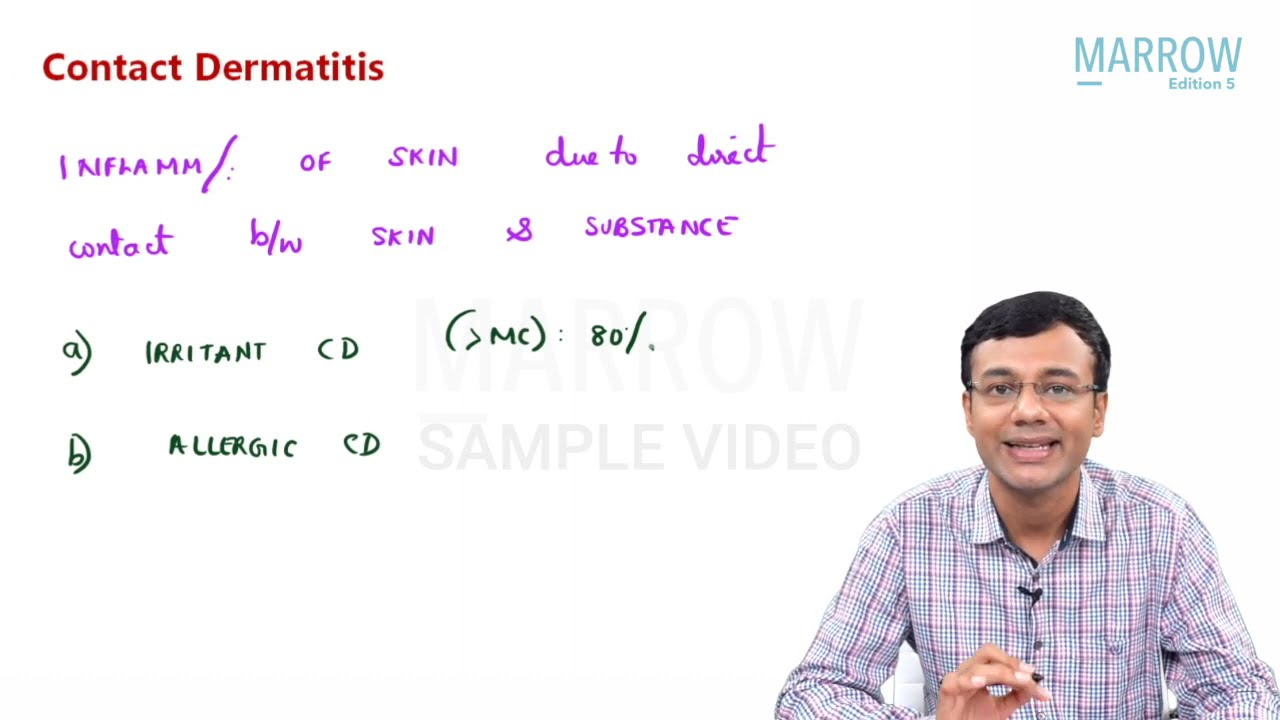 Dermatology : Contact Dermatitis - Marrow Edition 5 (Clinical Core) Sample Video
