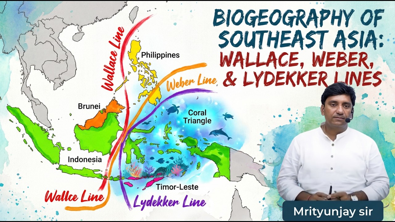 Southeast Asia Mapping Masterclass: Wallace Line to Coral Triangle | UPSC Geography