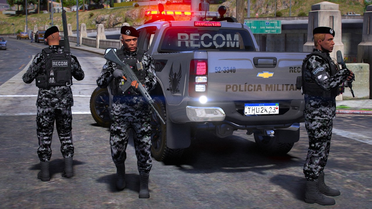 PATRULHAMENTO QUE VIROU CENÁRIO DE GUERRA NAS RUAS | PMERJ - POLICIA NO GTA 5