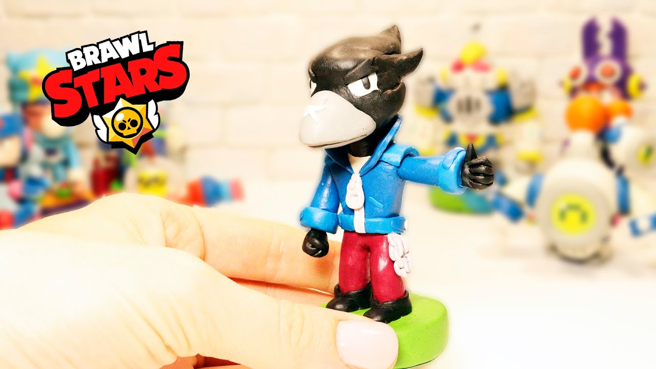 Как слепить РЕМОДЕЛЬ ВОРОНА из пластилина из игры Бравл Старс. Clay Brawl Stars