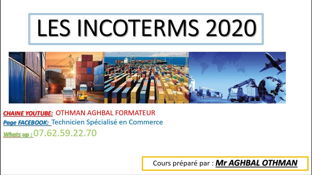seance II : les modes des INCOTERMS 2020