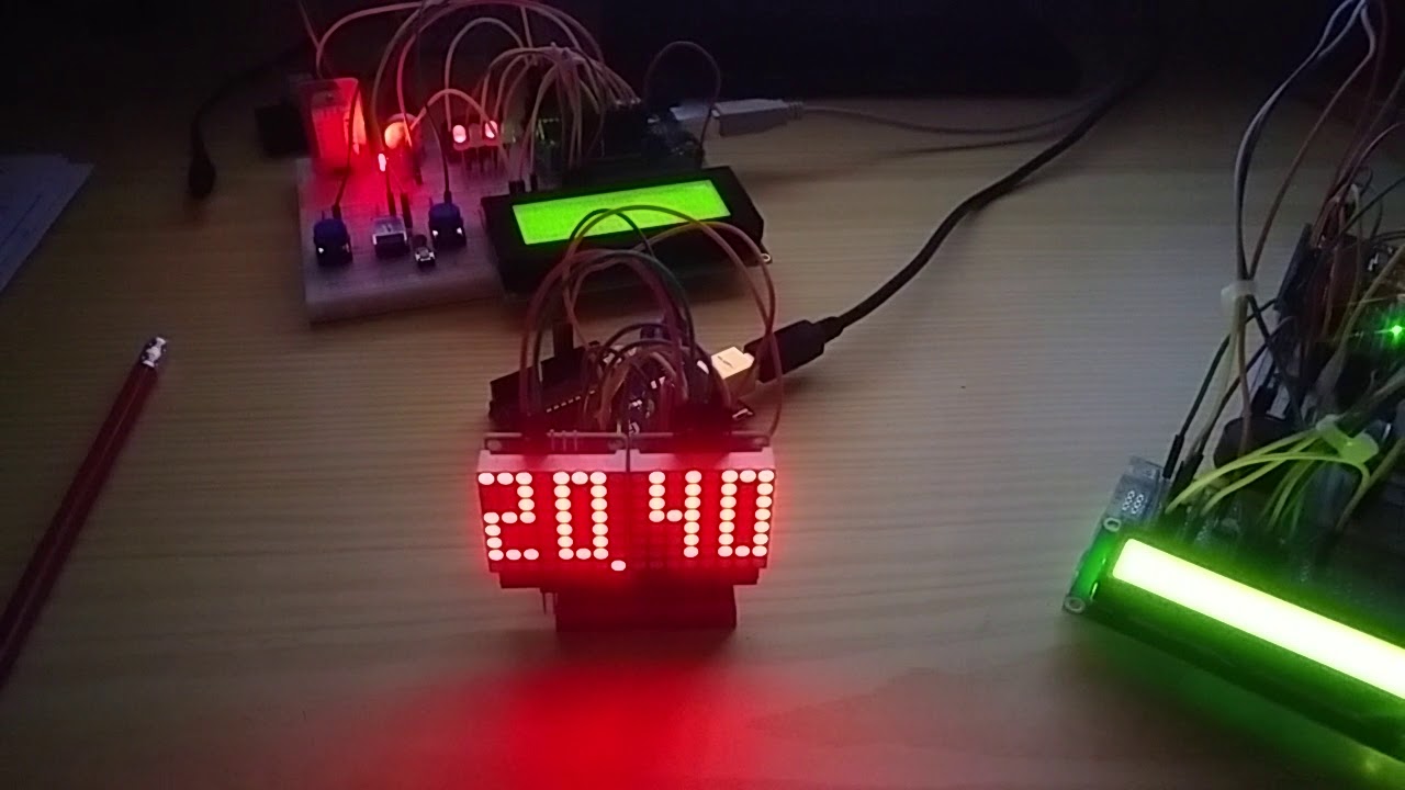 Test Module Horloge DS3234 Matrice LED MAX7912 - Arduino