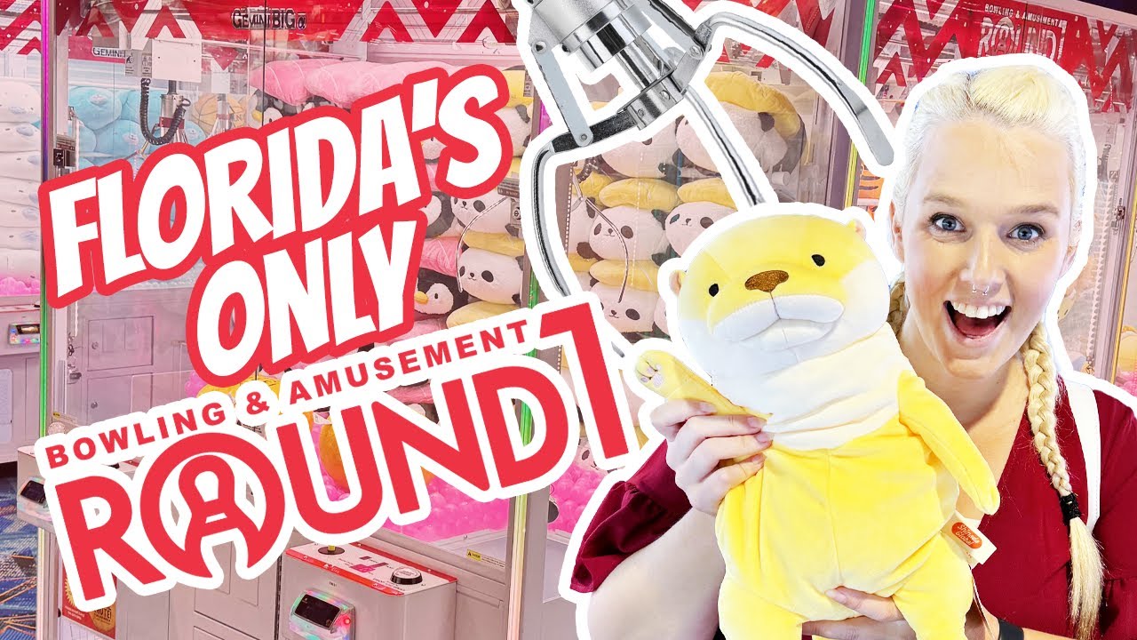 Claw Machine Wins at Florida's Only Round 1 Arcade!