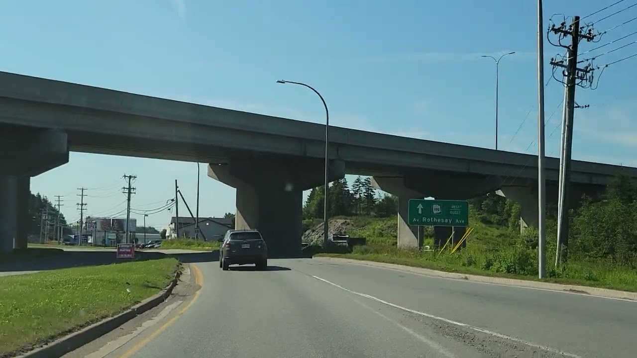 Driving into Saint John, New Brunswick. Ending video at McAllister Mall 2025
