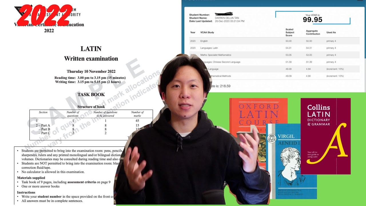 How to prepare for the 2022 VCE LATIN exam - 99.95 (2020) and 45 raw