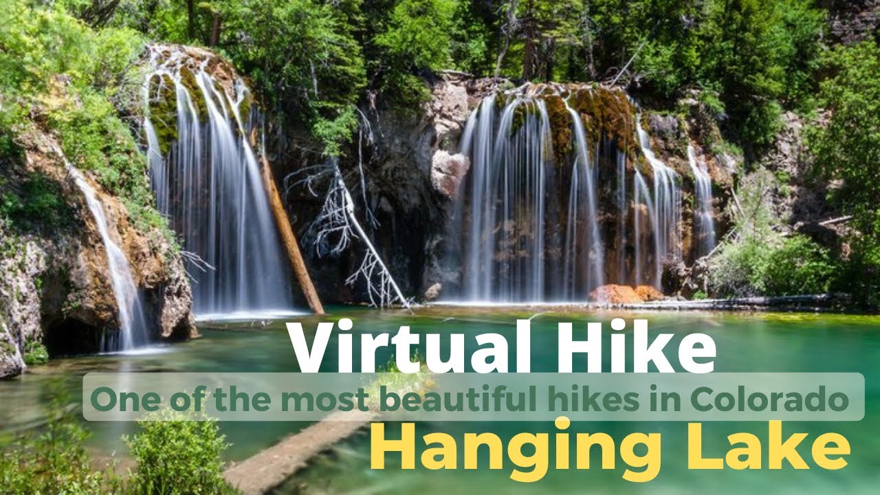4K Virtual Hike through Hanging Lake (with Nature Sounds) - Incredible Nature of Colorado