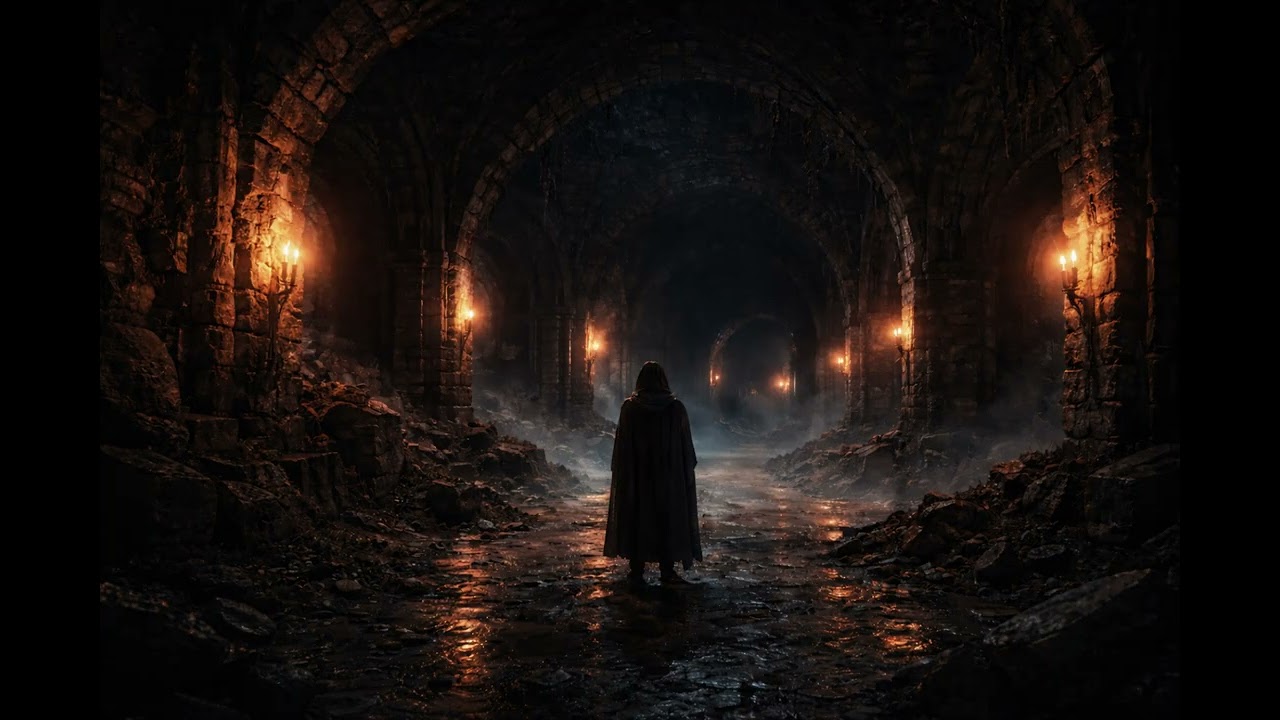 Deep Dungeon Ambience | Dark Fantasy Meditation | No Music Distractions (1 Hour)