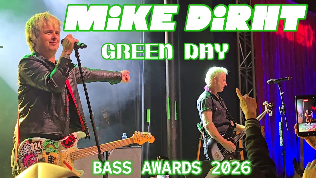MIKE DIRNT GREEN DAY BASS AWARDS 2026 FULL SET