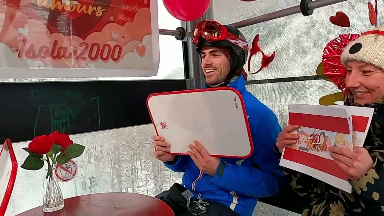 JO d'hiver 2026 Isola 2000 derrière Julia Nirani Pereira et Saint Valentin au sommet