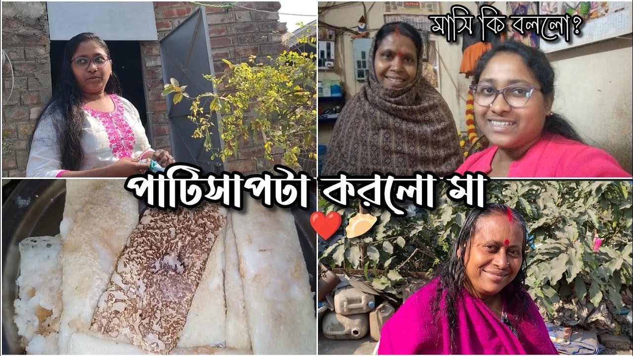 পাটিসাপটা করলো মা 🥟🥟।। মাসি কি বললো...?❤️🥟