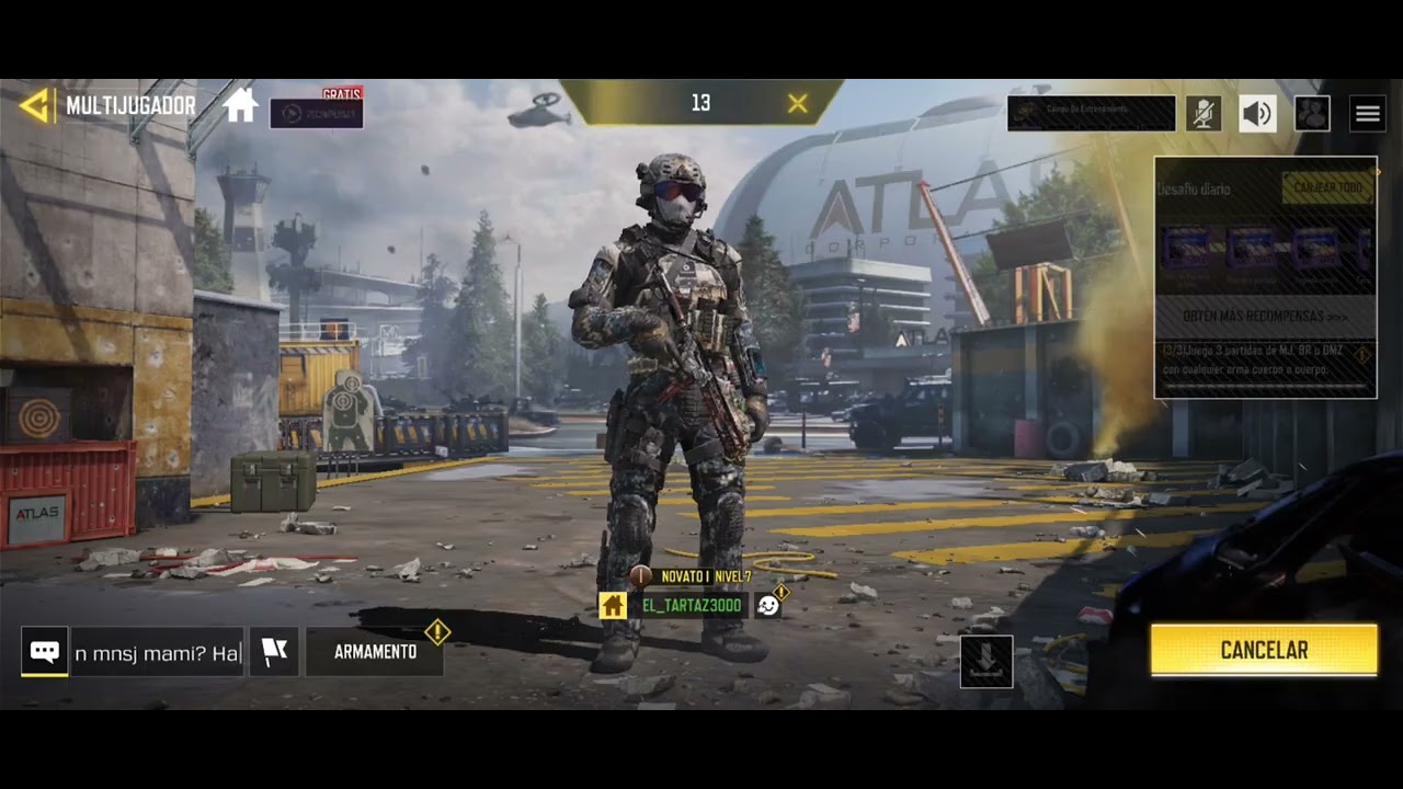 Jugando partidas de COD Mobile 