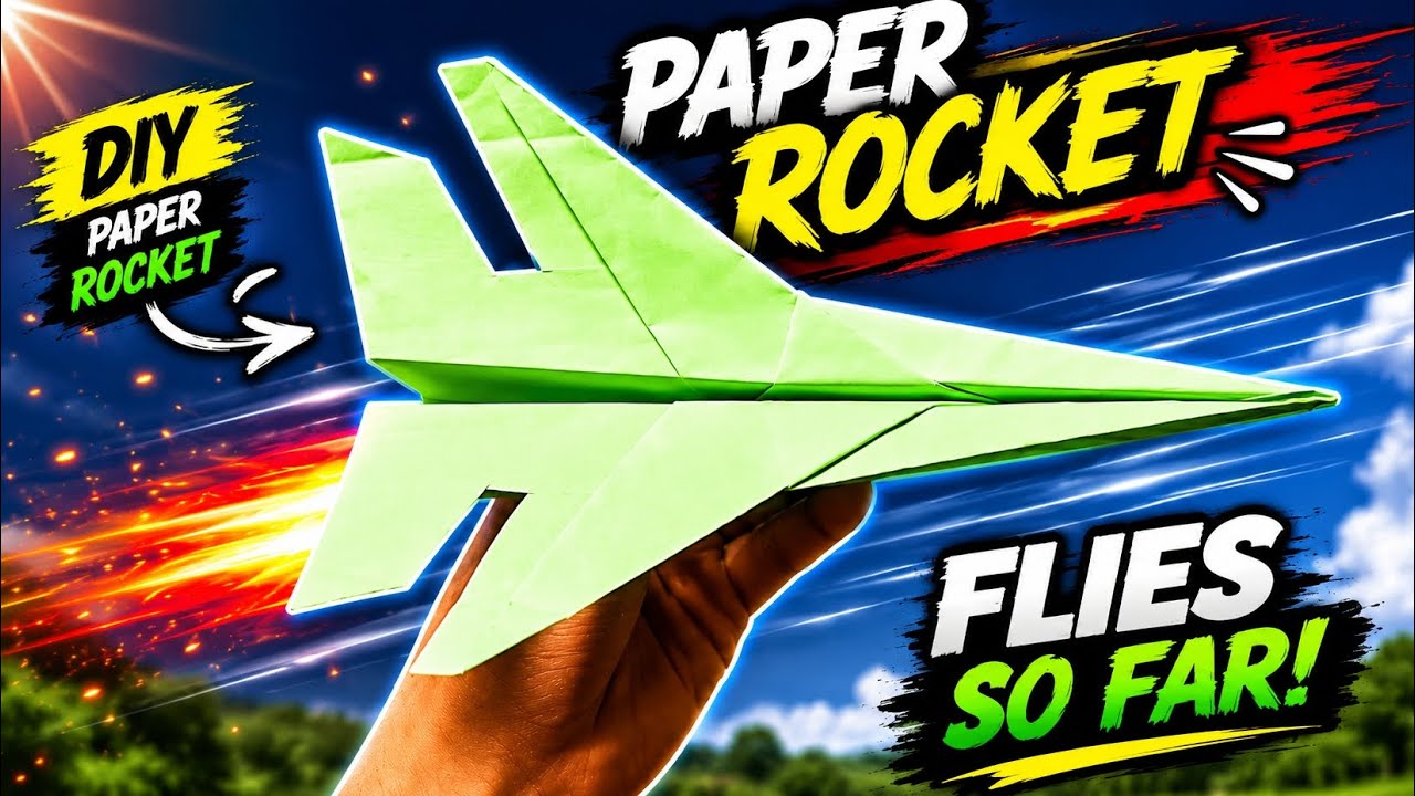 I Made a Paper Rocket That Actually Flies! 🚀🔥