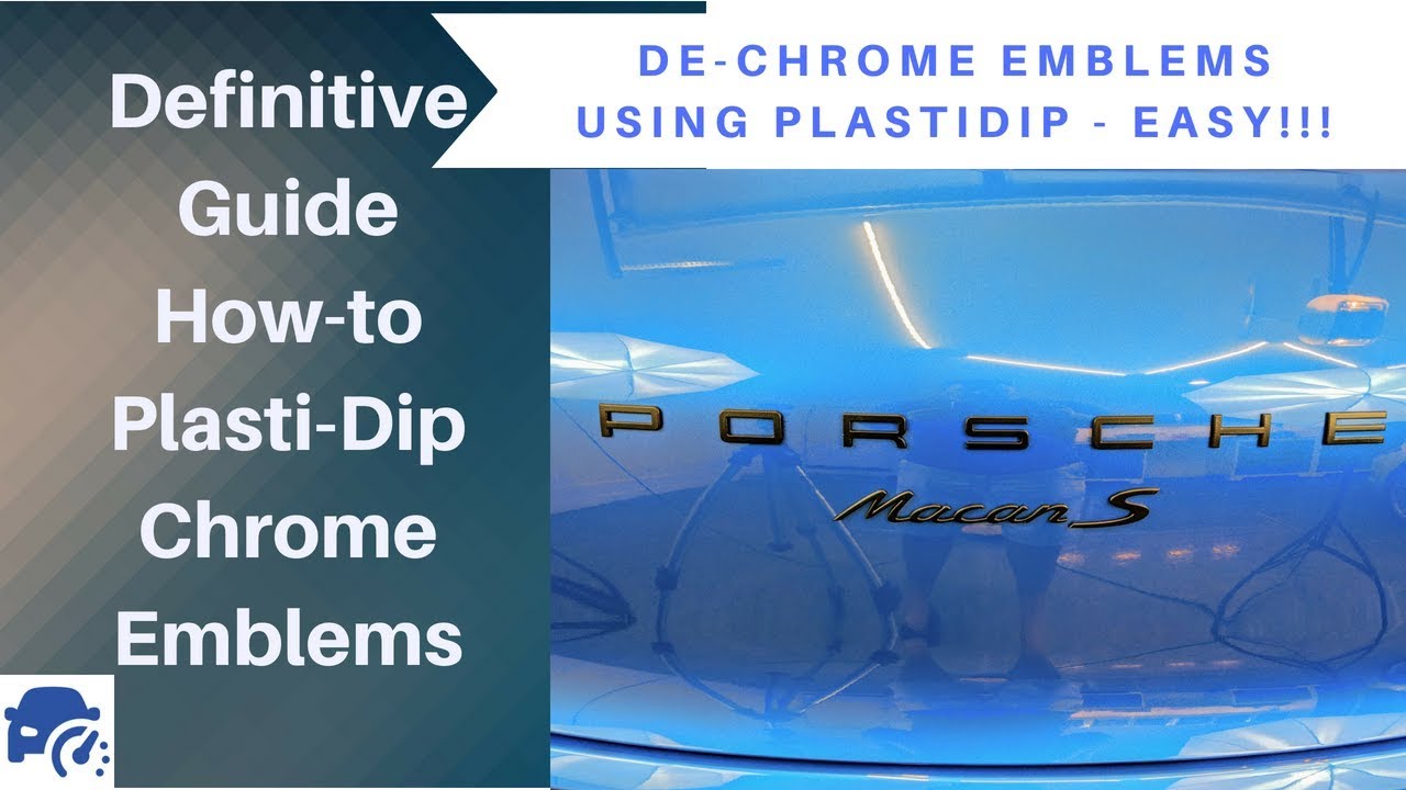 De-Chrome car emblems/badging using PlastiDip - EASY!