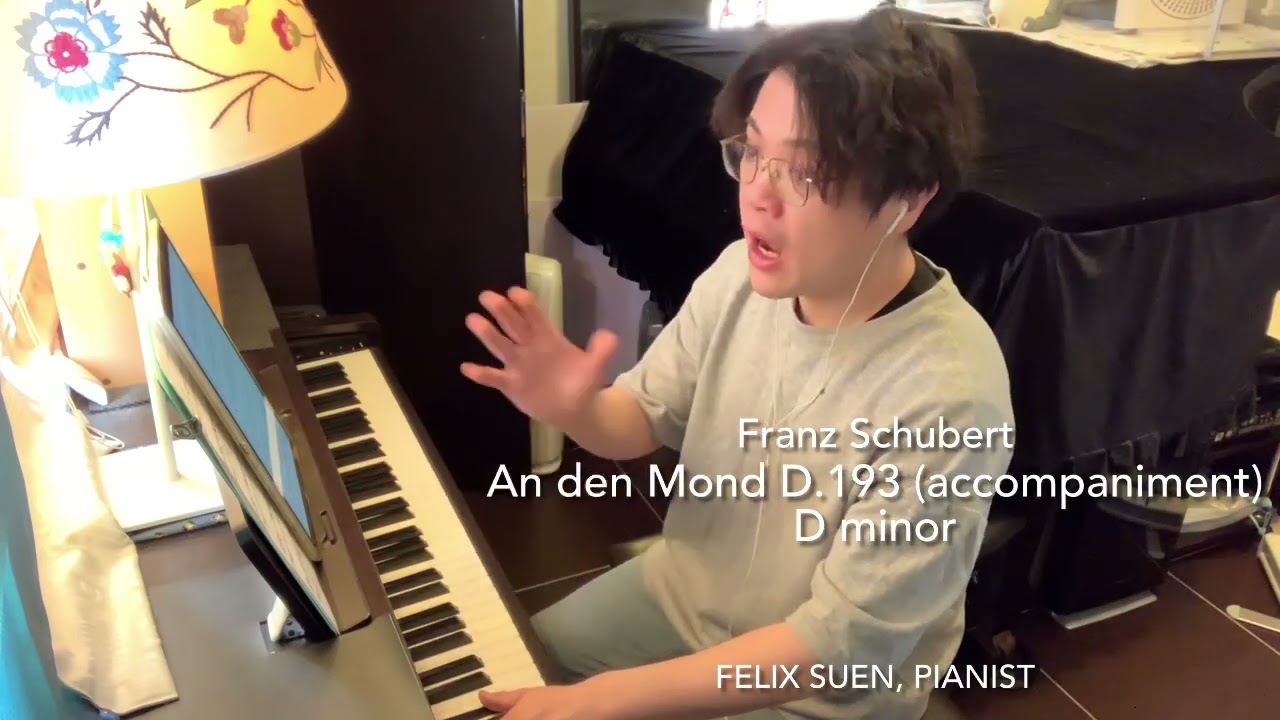 An den Mond D minor (accompaniment) (Schubert) D.193 Op.57 No.3 medium voice LTCL Felix Suen